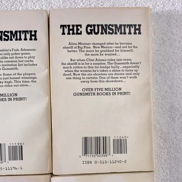 Vintage The Gunsmith  All Action Western Romance Novel x4 - Picture 10 of 13